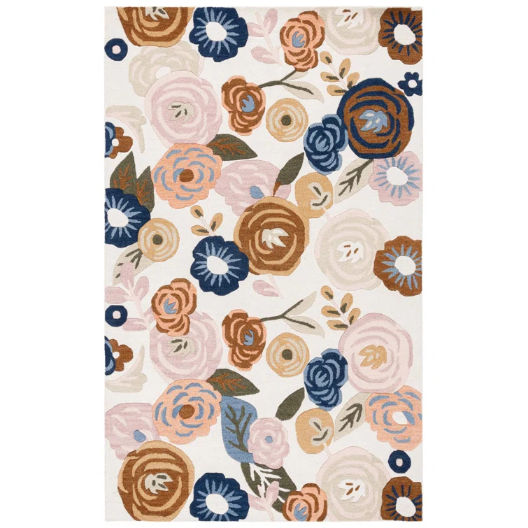 Chelsea Tufted 80% Wool 20% Cotton With Latex Floral Rug