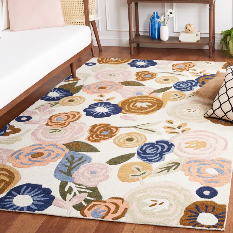 Chelsea Tufted 80% Wool 20% Cotton With Latex Floral Rug