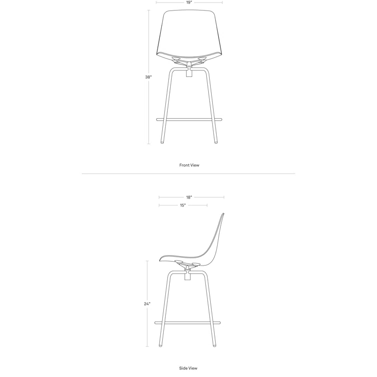 Clean Cut Swivel Stool