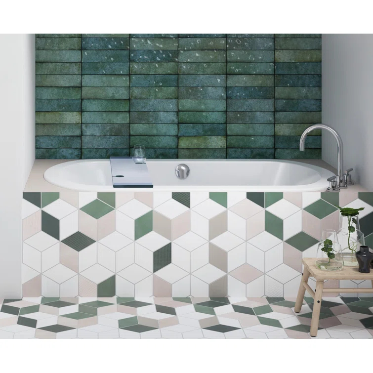 Anza™ Salon Chromatherapy 66" x 36" Drop in Combination Bathtub