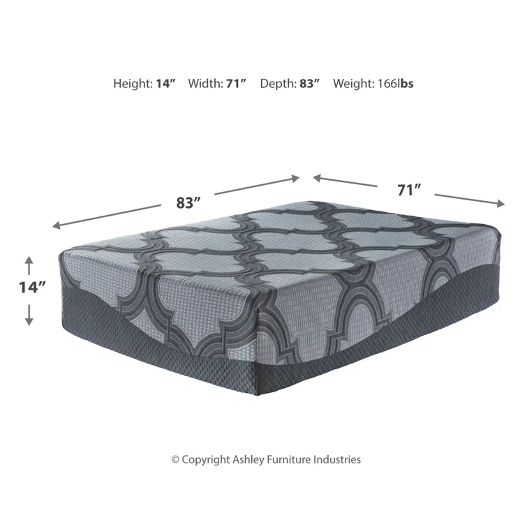Signature Design by Ashley 14" Plush Gel Memory Foam Mattress and Adjustable Base