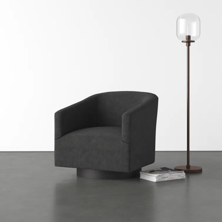 Donovan Upholstered Swivel Barrel Chair