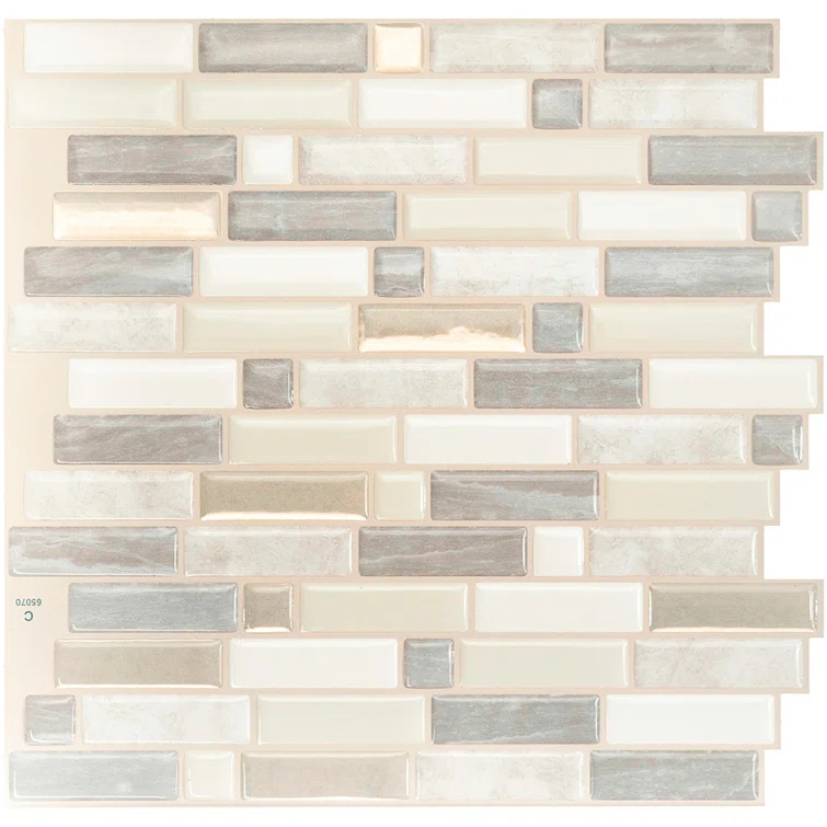 10.06'' W x 10.13'' L Gel Peel and Stick Mosaic Tile