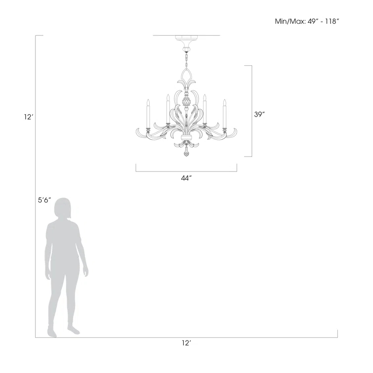 Beveled Arcs 6 - Light Classic / Traditional Chandelier