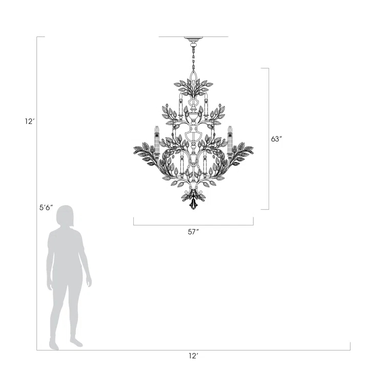 Crystal Laurel 20 - Light Crystal Tiered Chandelier