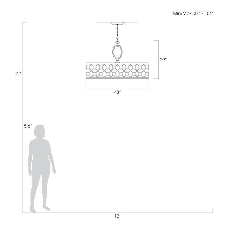 Allegretto 5 - Light Drum Chandelier