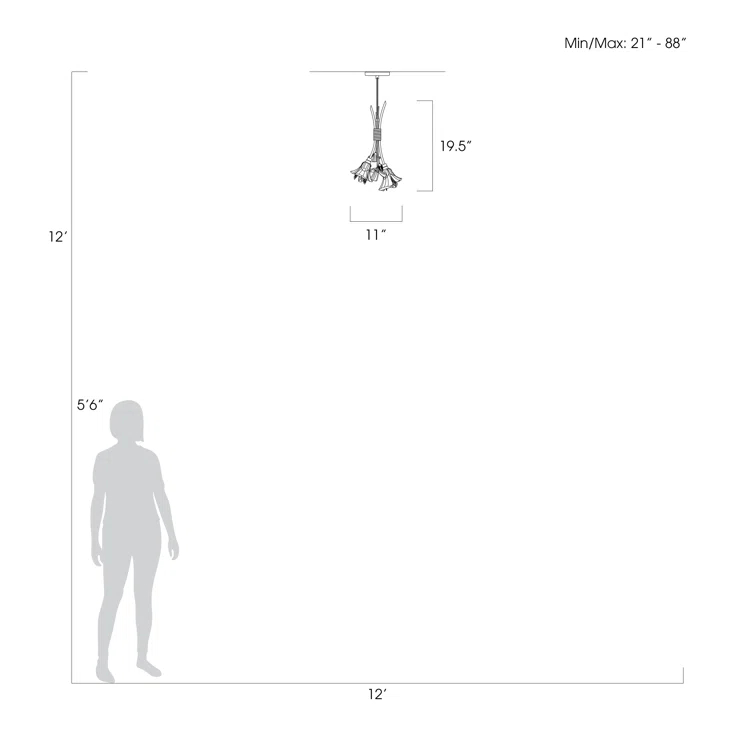 Fine Art Handcrafted Lighting Azu 11" Round Drop Light