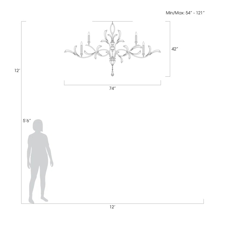 Beveled Arcs 6 - Light Tiered Chandelier