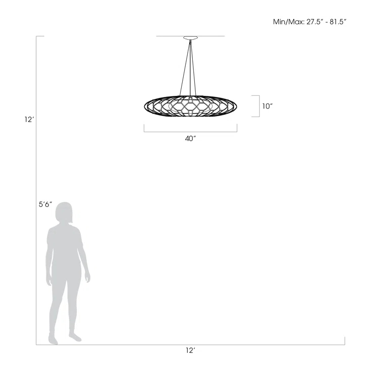 Allegretto 40" Round Chandelier