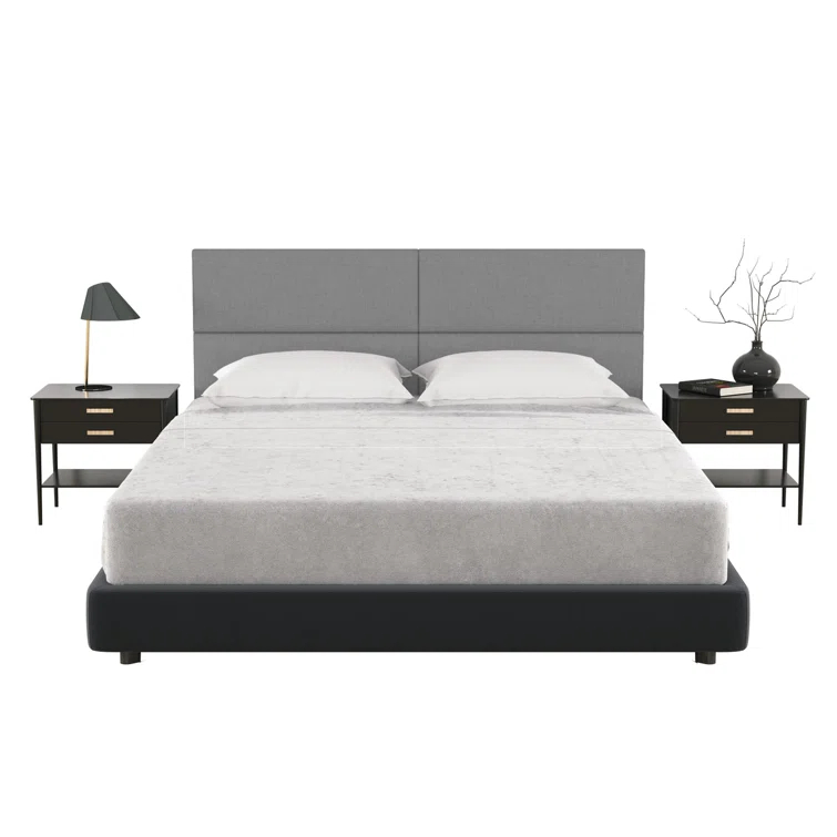 Panelist Modern Padded Headboard - Set of Wall Mounted Panels