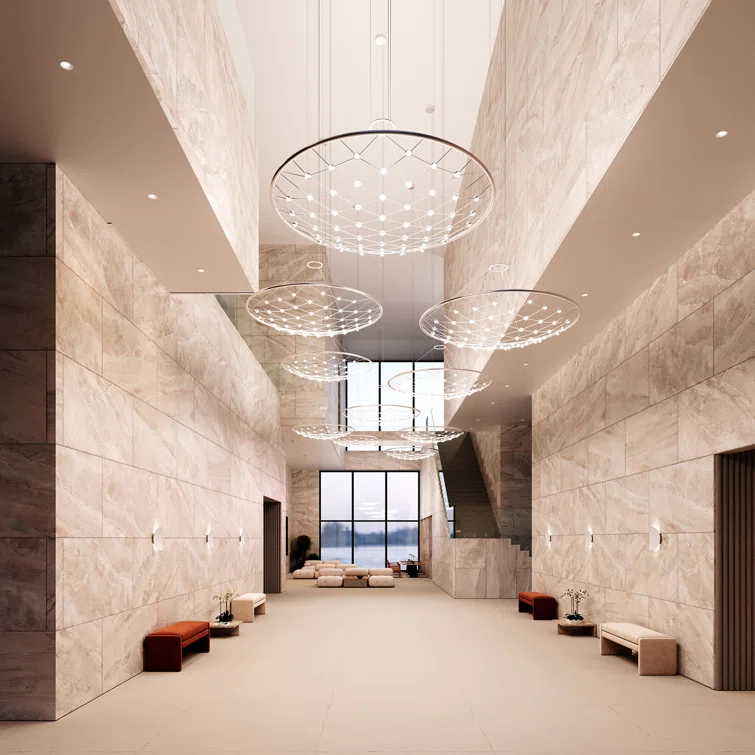 Constellation Galaxy Matrix 60'' Silver LED Indoor/Outdoor Pendant