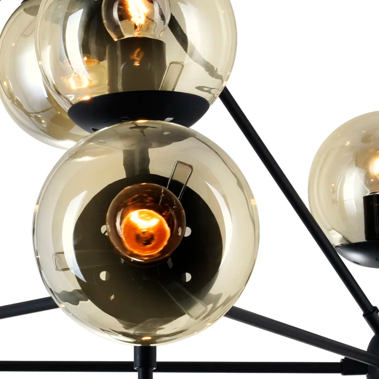 Wrought Studio™ Parente 10 - Light Dimmable Sputnik Modern Linear Chandelier