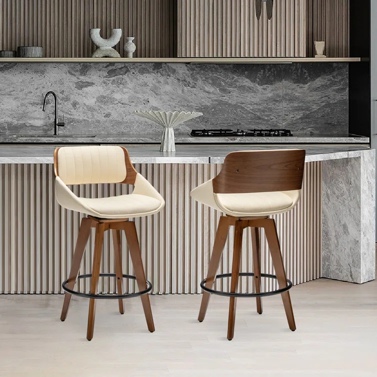 George Oliver Jobani Swivel Stool (Set of 2)