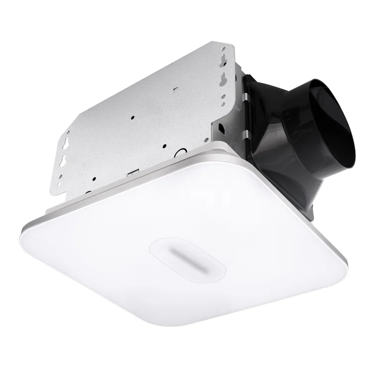 90 CFM Energy Star Bathroom Ventilation with Lighting Square Exhaust Night Light Fan Bathroom Fan
