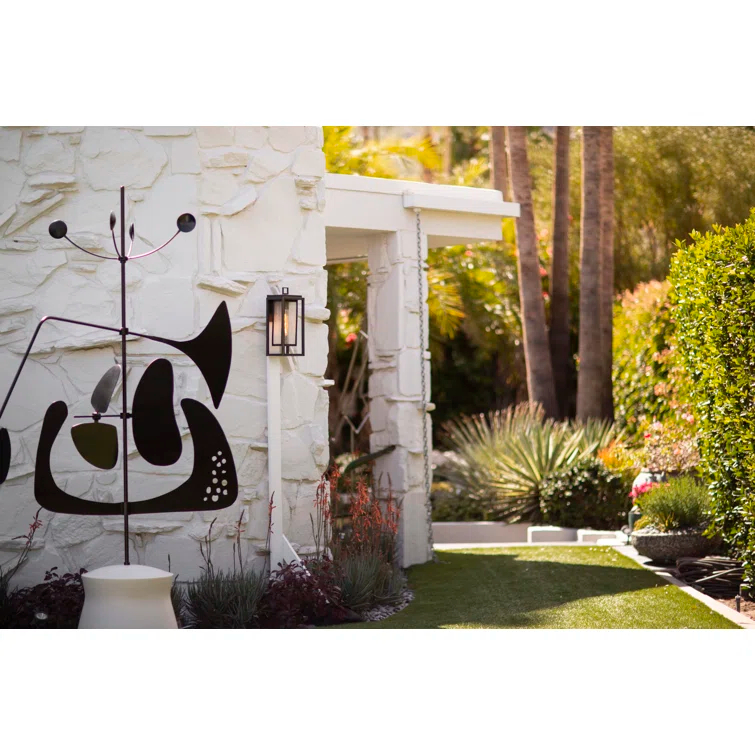 Republic Seeded Glass Outdoor Wall Mount Lantern