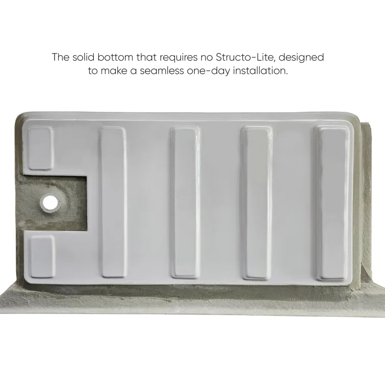 Whitehaus Collection 60" x 30" Alcove Soaking Bathtubs With Drain Hole Options