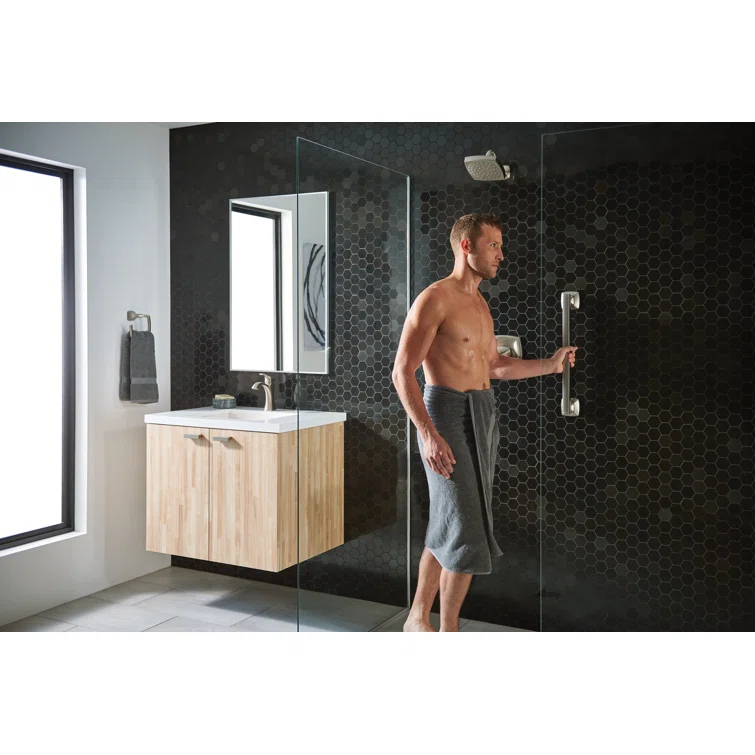 Moen Voss Stainless Steel Transitional Bathroom Grab Bar