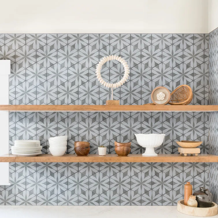 Llama Flower Loire 8-5/8 In. X 9-7/8 In. Porcelain Floral Look Wall & Floor Tile
