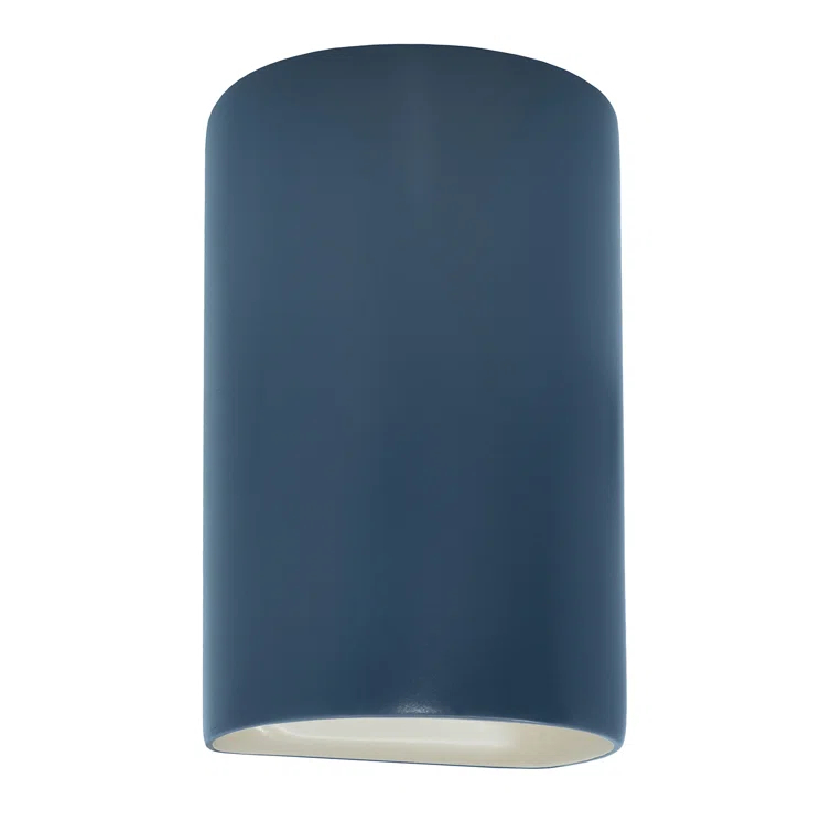 Sessions Large Cylinder Matte White Ceramic Sconce