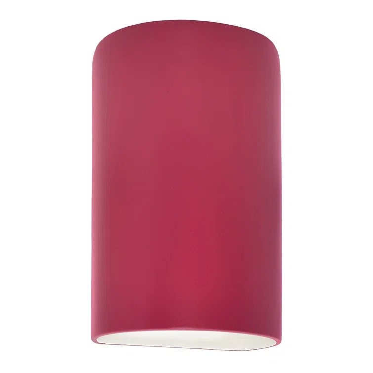 Sessions Large Cylinder Matte White Ceramic Sconce