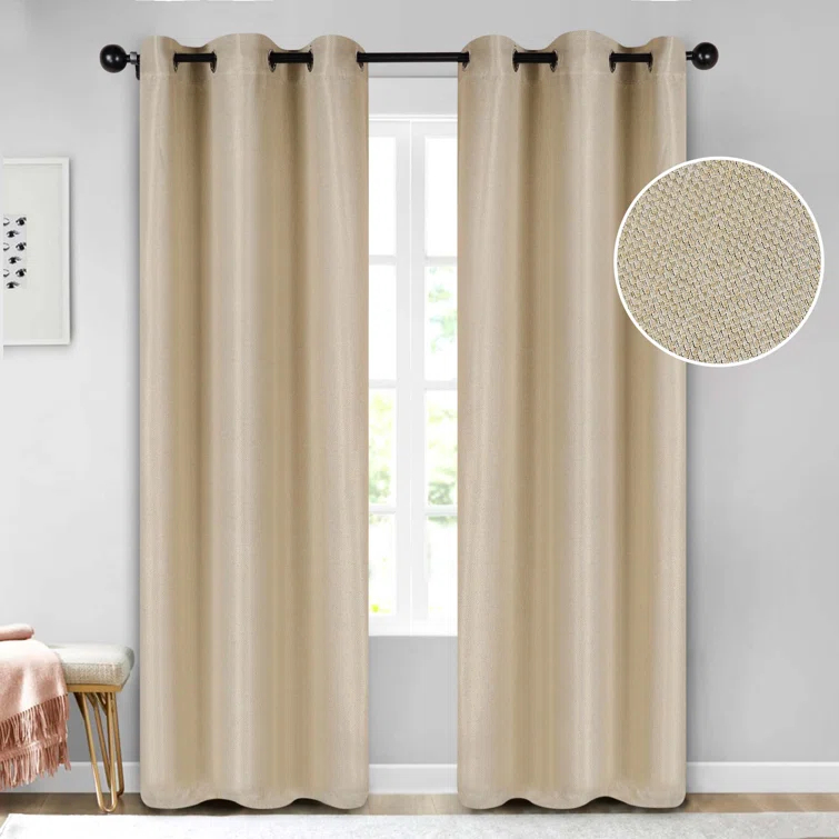 Superior Kinlaw Polyester Room Darkening Curtain Panel Pair (Set of 2)