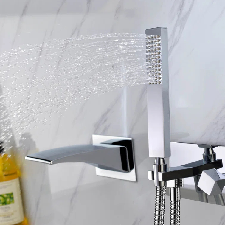 1 Handle Bathroom Waterfall Faucet with Diverter