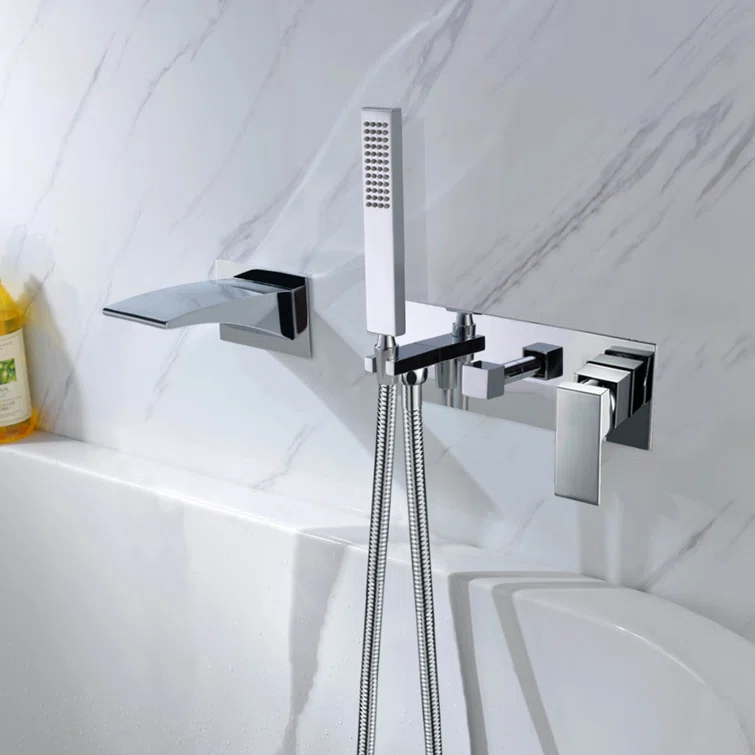 1 Handle Bathroom Waterfall Faucet with Diverter