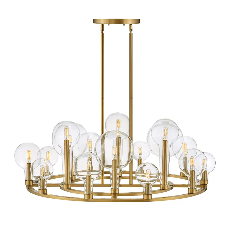 Hennig Ring Chandelier - Brass / 37.75"Dia