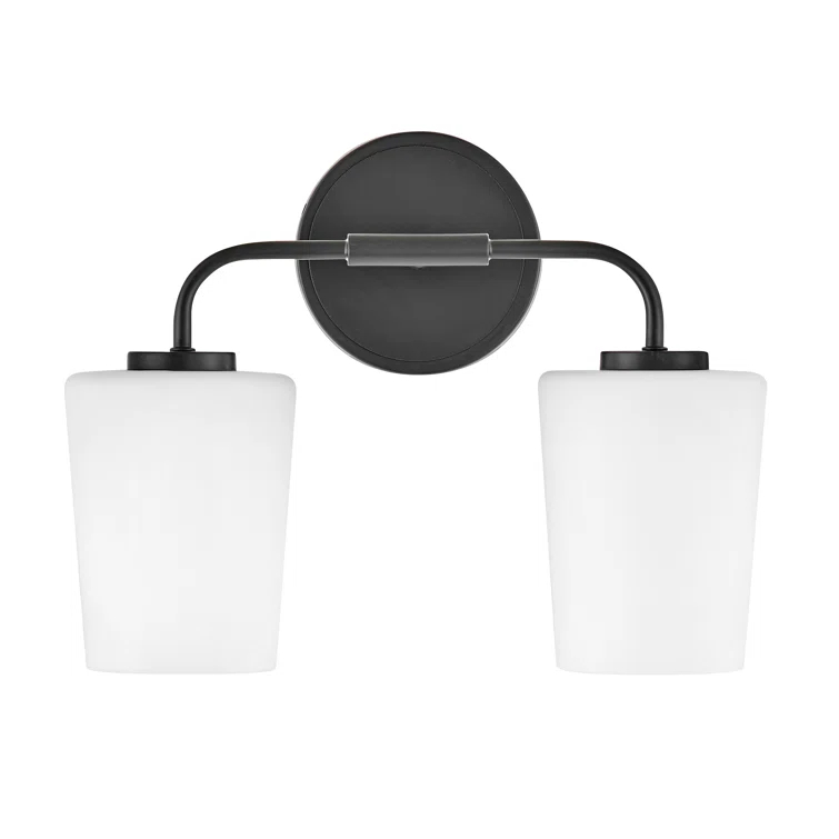 Fitz 2 Light Frosted Dimmable Vanity Light