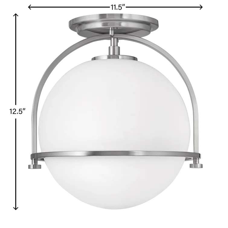 McCormick Hand Blown Glass Semi Flush Mount