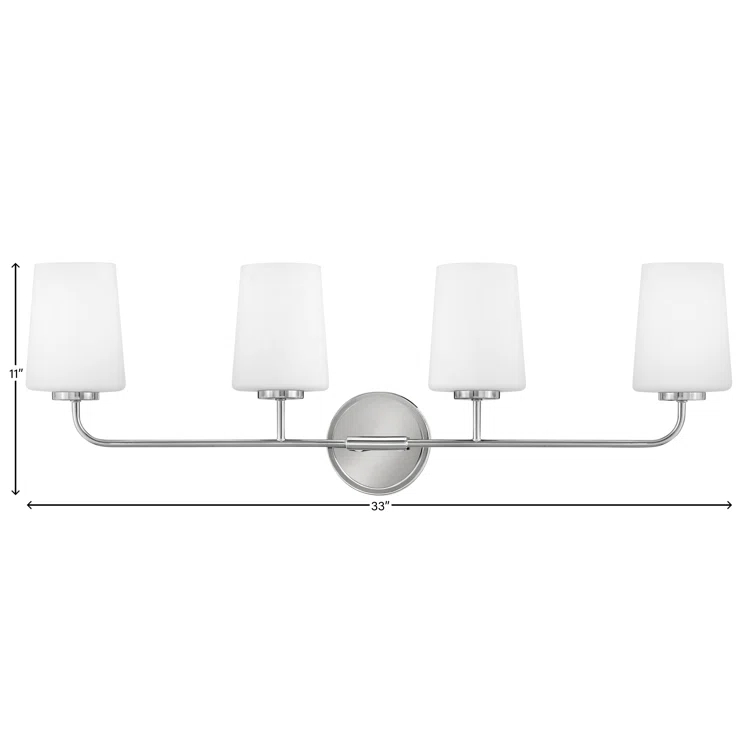 Fitz 4 Light Frosted Dimmable Vanity Light