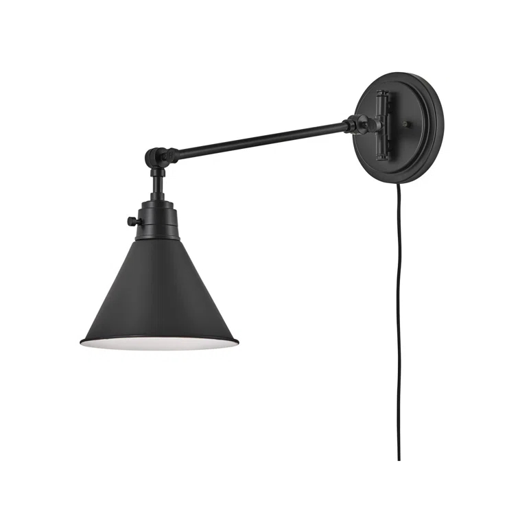 Lennon Plug-In Task Sconce - Black