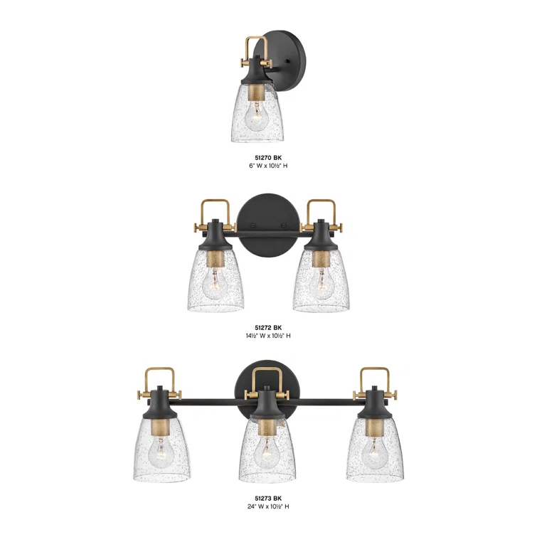 Easton 3-Light Dimmable Black Vanity light