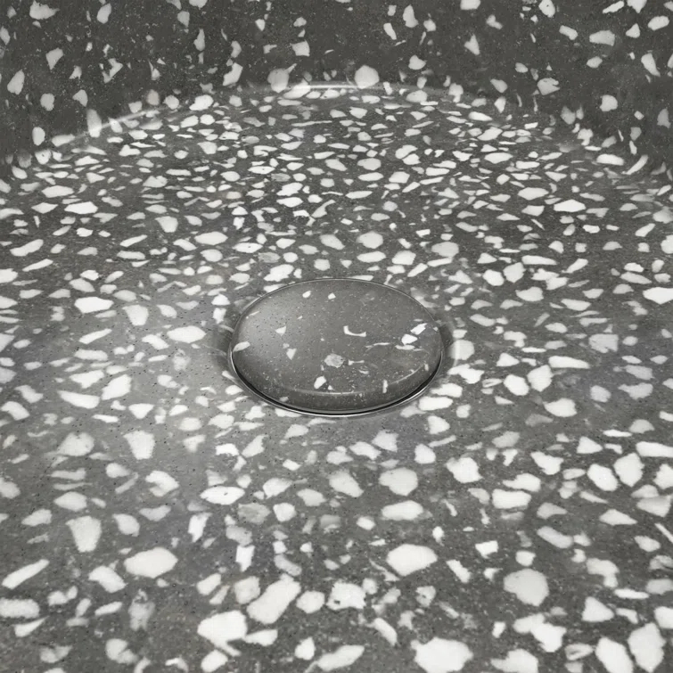 DreamLine Ambia 10'' Terrazzo Oval Vessel Bathroom Sink