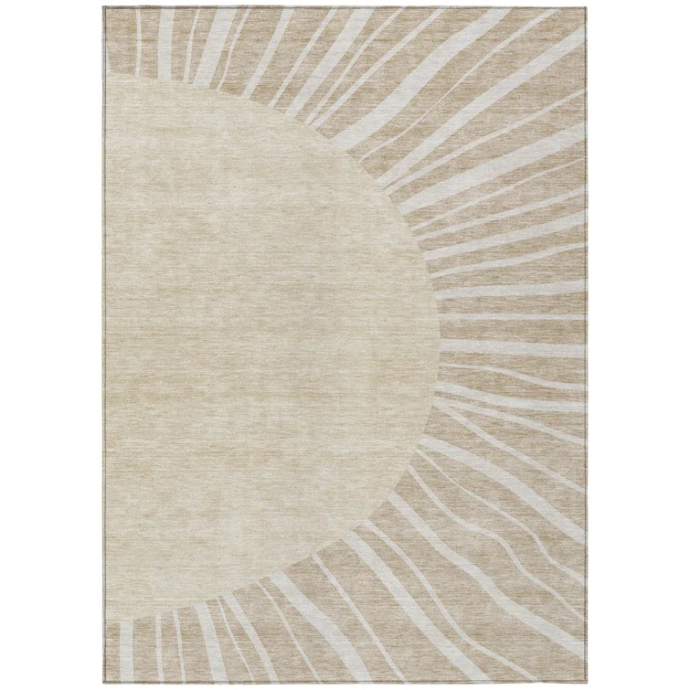 Ayush Indoor/Outdoor Area Rug with Non-Slip Backing