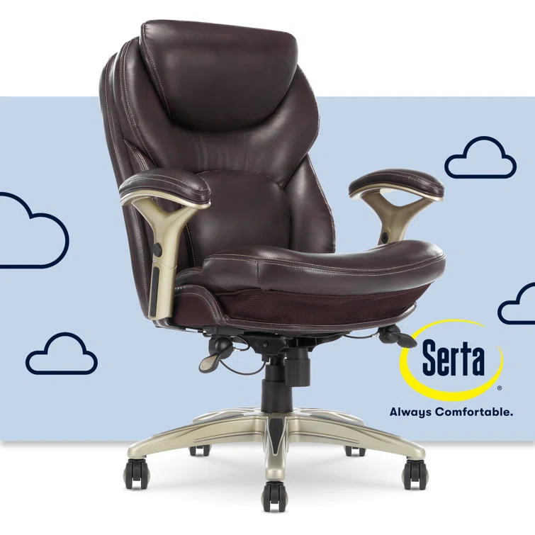 Serta Claremont Ergonomic Executive Office Chair with Back in Motion Technology and Lumbar Support