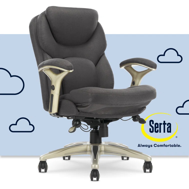 Serta Claremont Ergonomic Executive Office Chair with Back in Motion Technology and Lumbar Support