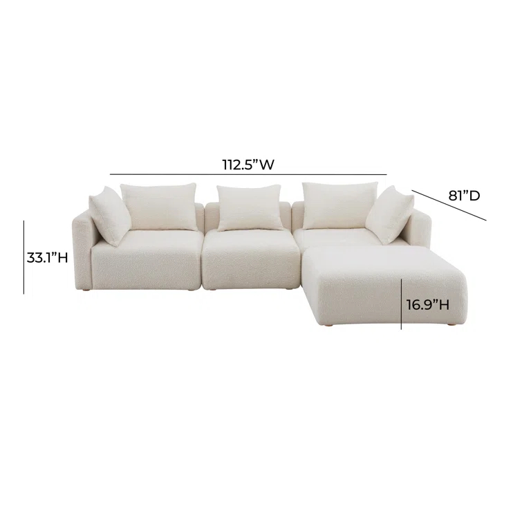 Hangover 4-Piece Modular Sectional