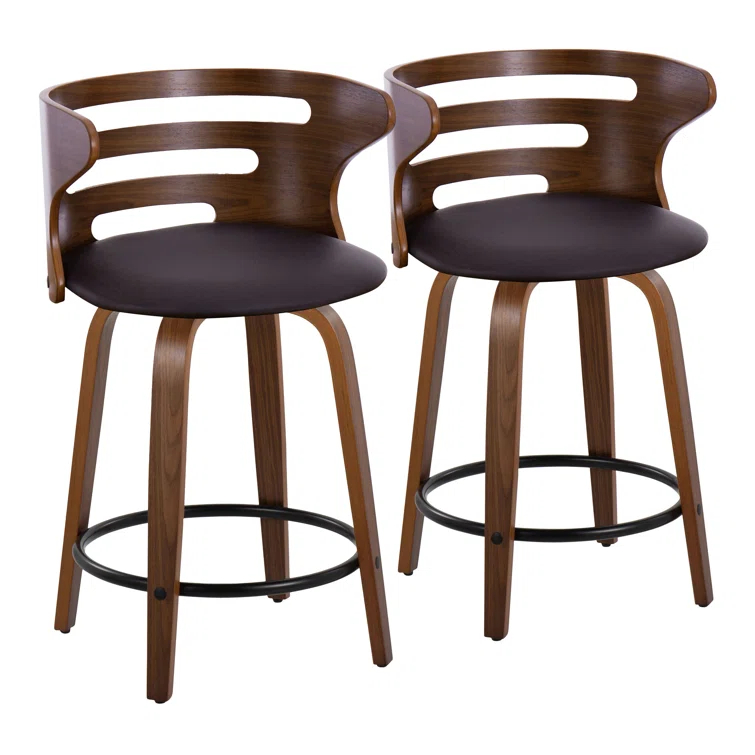 LumiSource Swivel Upholstered Counter Stool