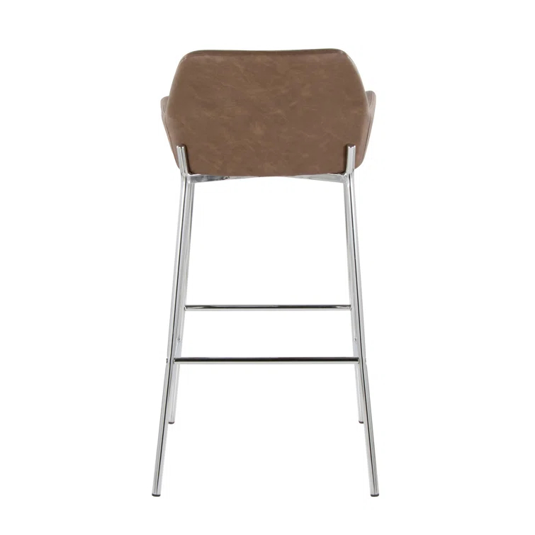Upholstered Counter Stool with Metal Frame