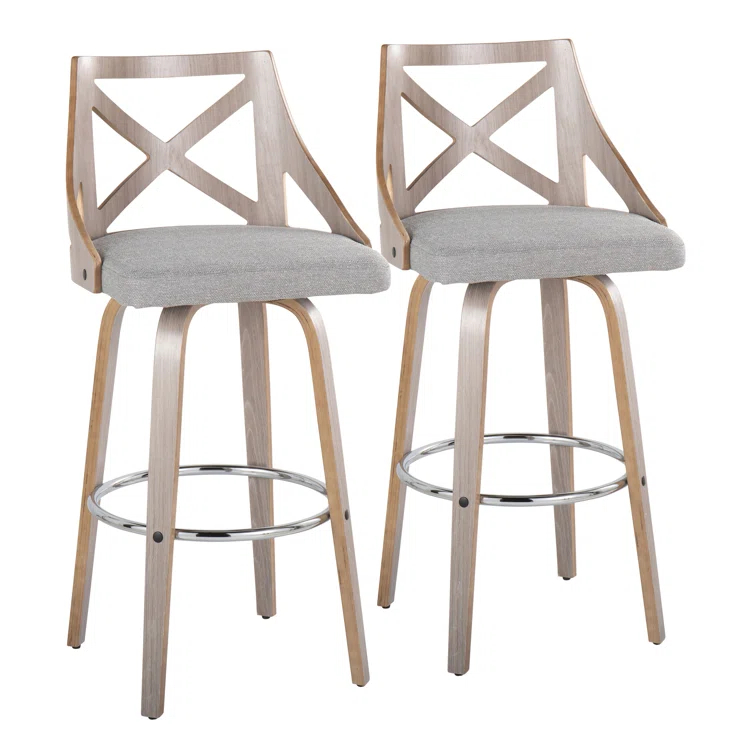 LumiSource Swivel Upholstered Counter Stool