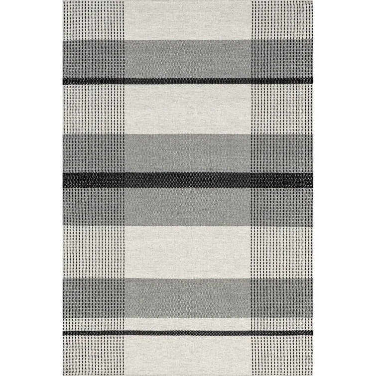 Hurley Plaid Wool Area Rug