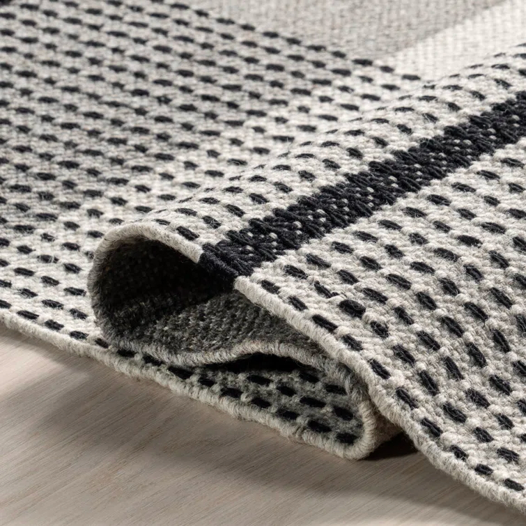 Hurley Plaid Wool Area Rug