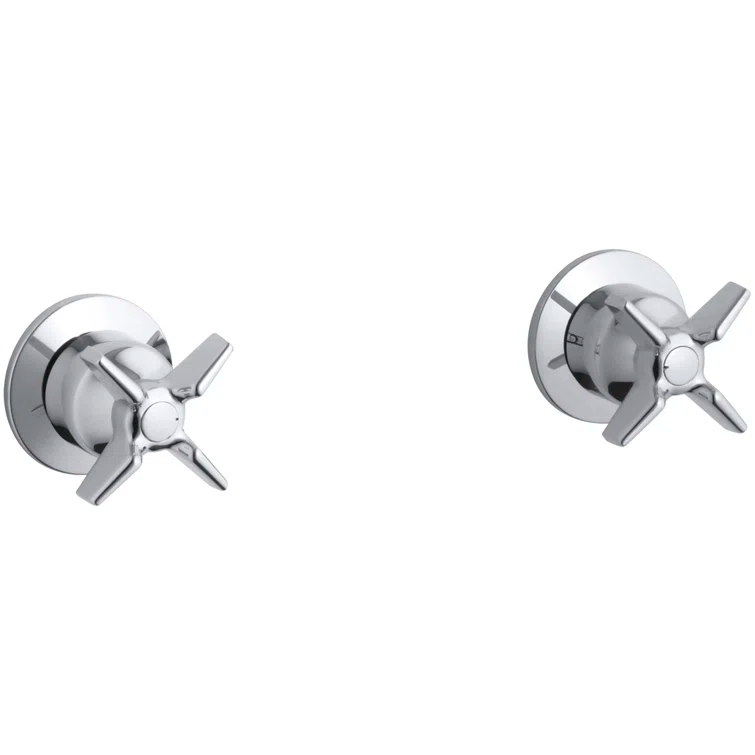Triton Wall-Mount Valve Trim with Cross Handles, Requires Valve