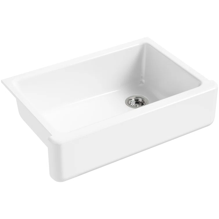 Whitehaven® 33" x 22" Self-Trimming Under-Mount Single-Bowl Kitchen Sink with Tall Apron
