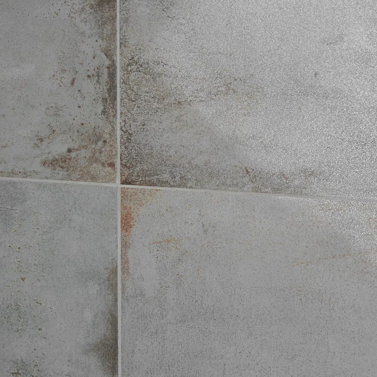 Large Format 23.62" x 47.24" Semi-polished Cement Look Porcelain Floor and Wall Tile