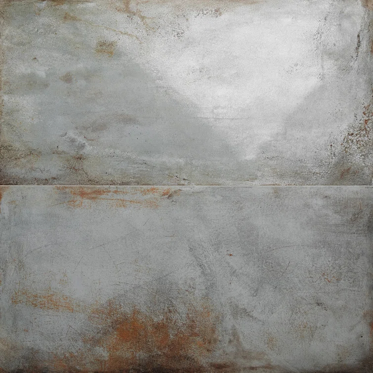 Large Format 23.62" x 47.24" Semi-polished Cement Look Porcelain Floor and Wall Tile