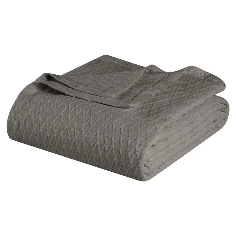 Superior Diamond Weave All-Season Bedding Cotton Throw Layering Blanket