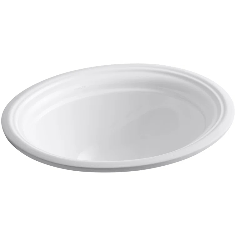 Devonshire Ceramic Oval Undermount Bathroom Sink with Overflow
