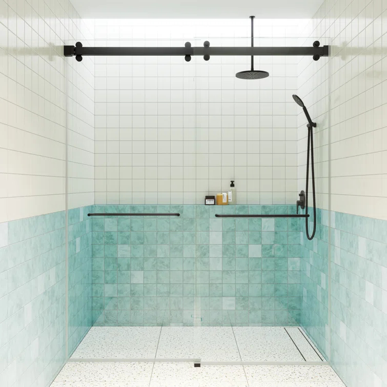 Polaris 60 in. x 78 in. Fully Frameless Sliding Bypass Shower Door